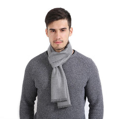 Casual Solid Patterned Men's Scarf