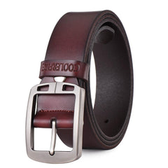 Vintage Cowhide Leather Belt for Men