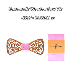 Men's Floral Wood Bow Tie