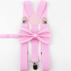 Men's and Kid's Elegant Braces and Bowtie Set