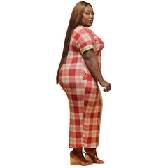 Checkered Color Women Dress