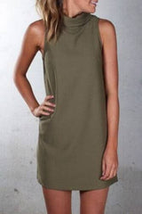 Women's Casual Summer Turtleneck Dress