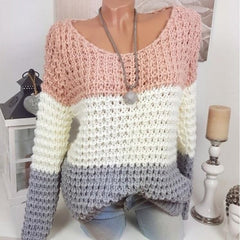 Patchwork Knitwear Sweater