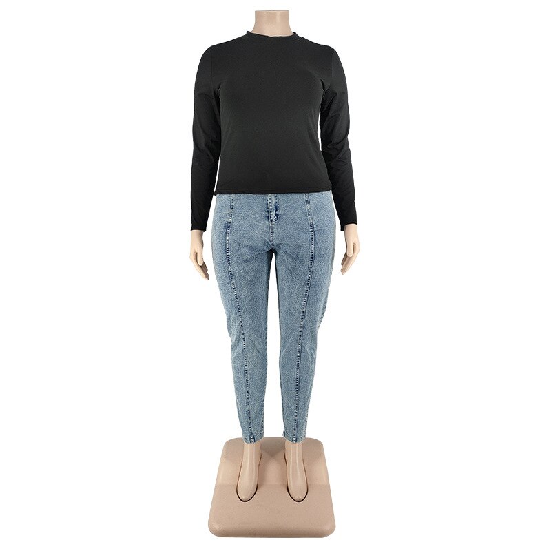Solid Color Turtleneck Top