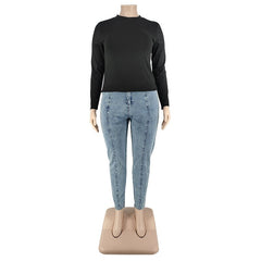 Solid Color Turtleneck Top