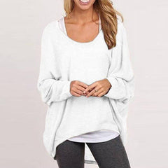 Women's Casual Oversize Loose Batwing Long Sleeve Shirt