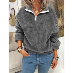 Women's Fleece Turn-Down Collar Sweater