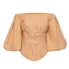 Women's Puff Sleeve Off Shoulder Shirt