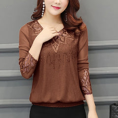 Women's Sequined Embroidered Blouse