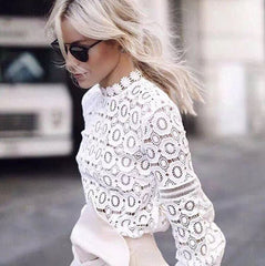 Women's Elegant Hollow Out Blouses