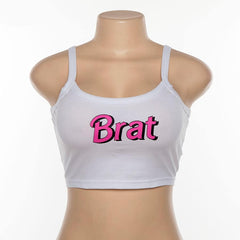 Women's Brat Printed Crop Top