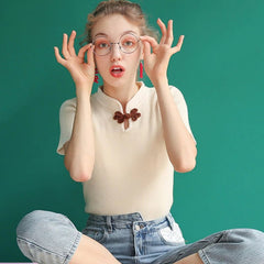 Women's Retro Ice Silk T-Shirt