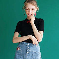 Women's Retro Ice Silk T-Shirt