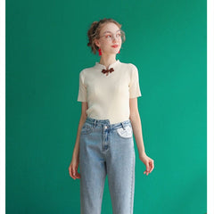 Women's Retro Ice Silk T-Shirt