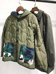 Women's Letter Embroidery Hooded Jacket