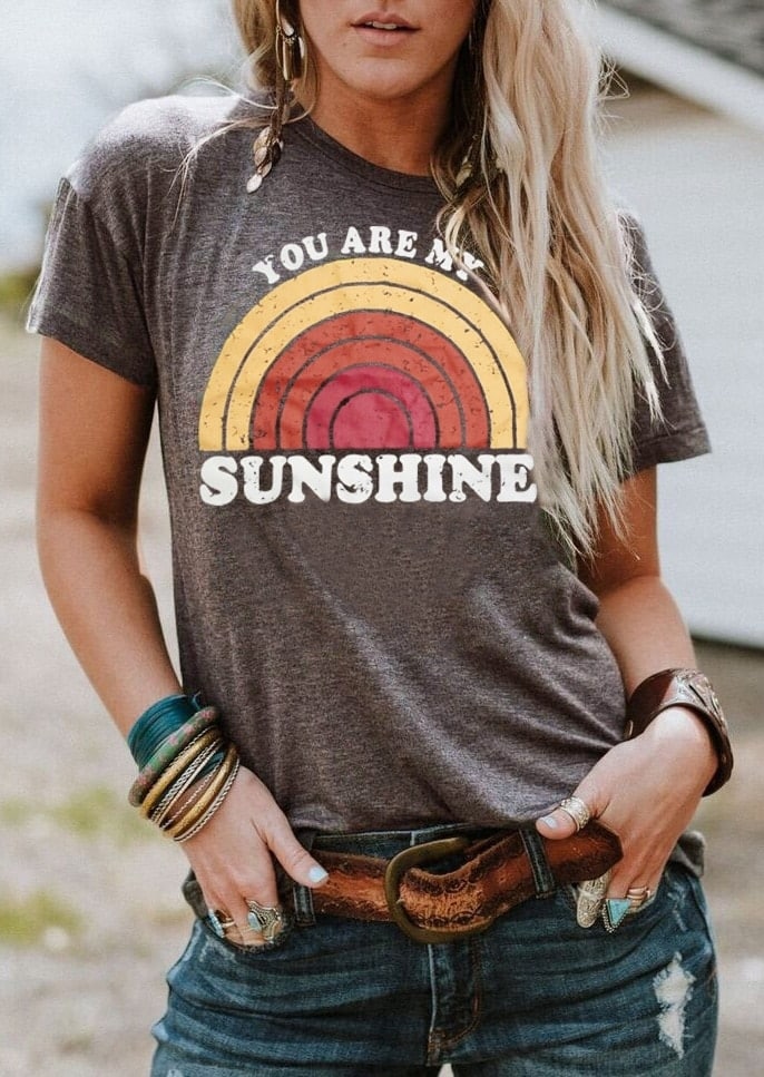 Women's You Are My Sunshine Printed T-Shirt