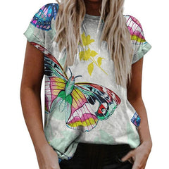 Women's Summer Butterfly Printed Blouse