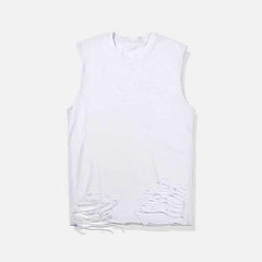Men's Destroyed Oversized Tank Top
