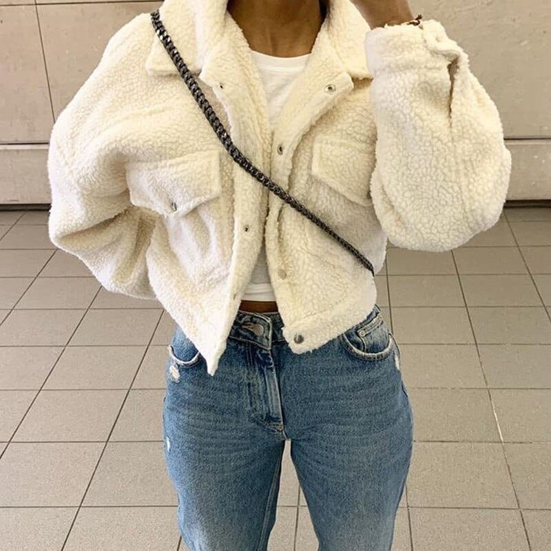 Women's Plush Crop Jacket
