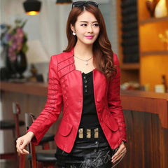 Women's Faux Leather Soft Motorcycle Jacket