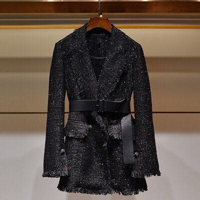 Women's Single Breasted Long Blazer