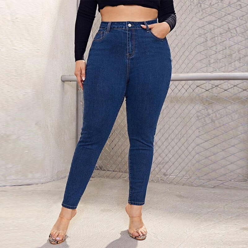 7XL Elastic Denim Pants