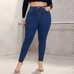 7XL Elastic Denim Pants