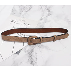PU Leather Square Buckle Belt