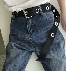 Trendy Women's Rivet Canvas Belt