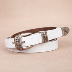 Women's Boho Cowhide Leather Belt