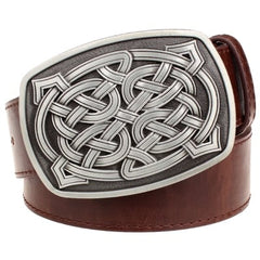 Women's Leather Belt with Metal Buckle