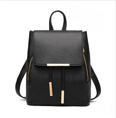 Women's Candy Color PU Leather Backpack