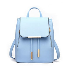 Women's Candy Color PU Leather Backpack