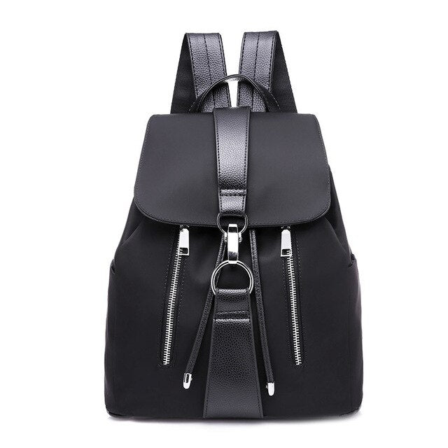Waterproof Black Nylon Backpack