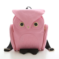 Fashion Owl Printed Women's PU Leather Backpack