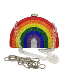 Women's Crystal Rainbow Clutch