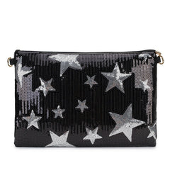 Women's Star Pattern Sequined Clutch