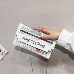 Women's Newspaper Design Clutch