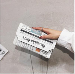 Women's Newspaper Design Clutch