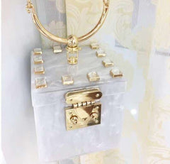 Acryllic Ring Handle Box Bag