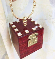 Acryllic Ring Handle Box Bag