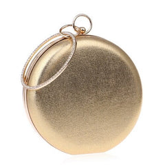 Women's Metallic Round Evening Bag
