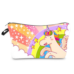 Cosmetic Organizer Bag with Unicorn Pattern