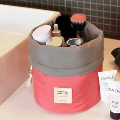 Women's Barrel Cosmetic Bag