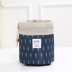 Round Drawstring Toiletry Bag