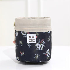 Round Drawstring Toiletry Bag
