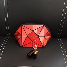 Geometric Style Holographic Mosaic Cosmetic Bag