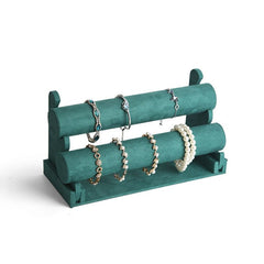Dark Green Velvet Bracelet and Watch Display Stand