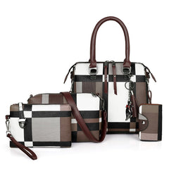 Set of Four Plaid Women's Handbags