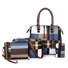 Set of Four Plaid Women's Handbags